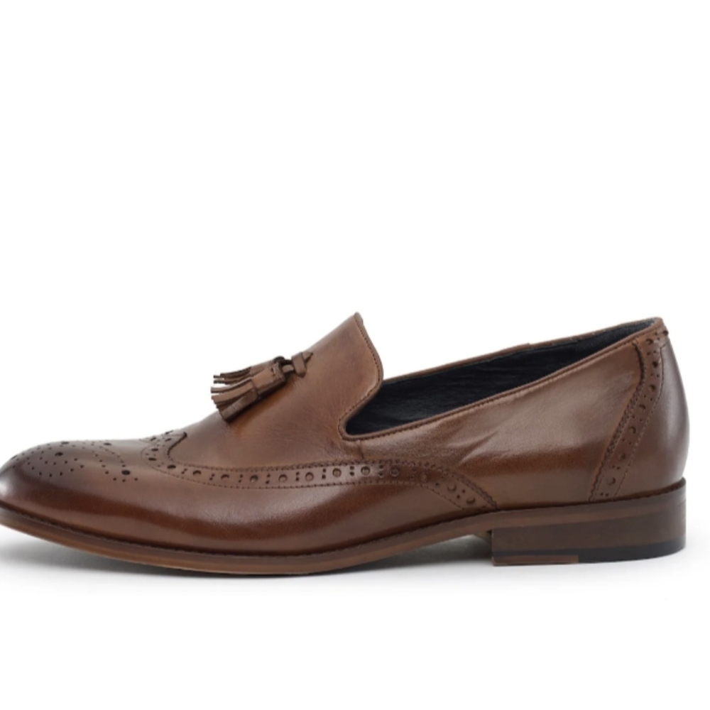 Bolvaint Verrocchio Mens 10 Brown Leather Tassel Loafer Slip On Dress Shoe - Picture 5 of 5